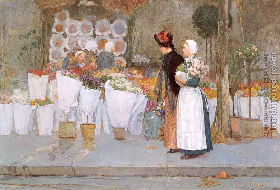 Childe Hassam : At the Florist
